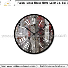 Clock Round Wood Wall Decor